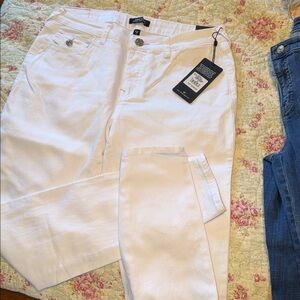 True Religion optic white Straight Leg Jeans